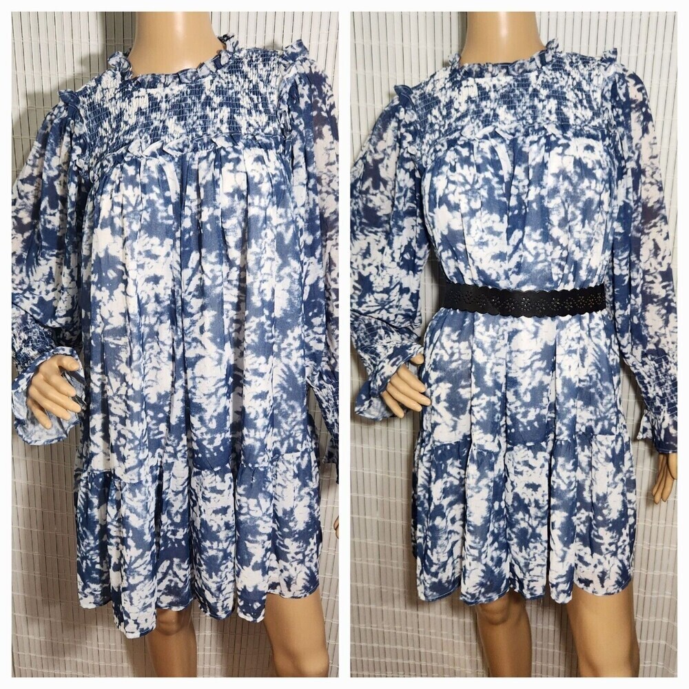 Moodie Dress For Women Size XS Blue long Sleeve Lined Back Zipper